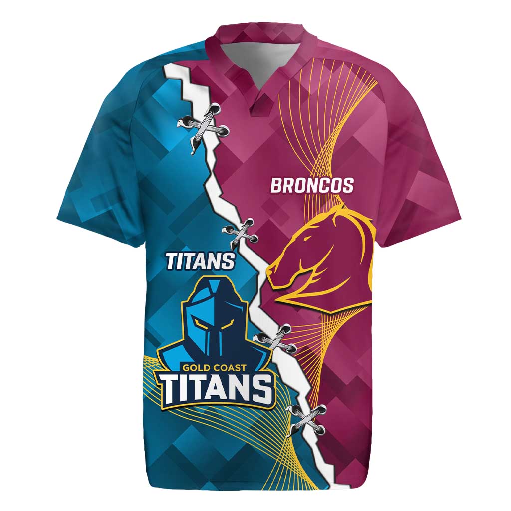 Custom Broncos And Titans Rugby 2024 Rugby Jersey Dynamic Style