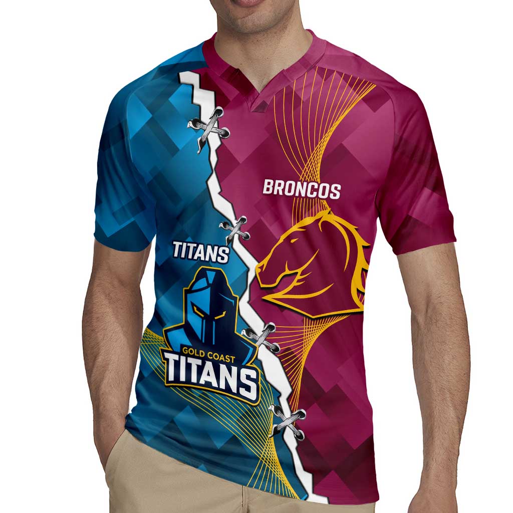 Custom Broncos And Titans Rugby 2024 Rugby Jersey Dynamic Style