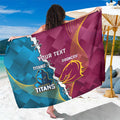 Custom Broncos And Titans Rugby 2024 Sarong Dynamic Style