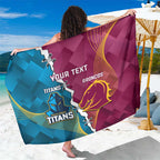Custom Broncos And Titans Rugby 2024 Sarong Dynamic Style
