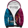 Custom Broncos And Titans Rugby 2024 Sherpa Hoodie Dynamic Style
