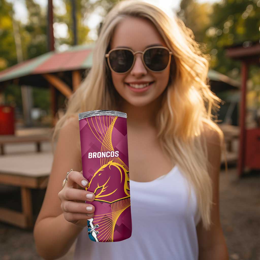 Broncos And Titans Rugby 2024 Skinny Tumbler Dynamic Style