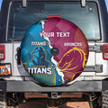 Custom Broncos And Titans Rugby 2024 Spare Tire Cover Dynamic Style