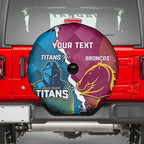 Custom Broncos And Titans Rugby 2024 Spare Tire Cover Dynamic Style