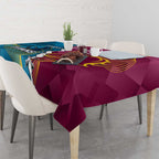 Custom Broncos And Titans Rugby 2024 Tablecloth Dynamic Style