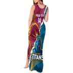 Custom Broncos And Titans Rugby 2024 Tank Maxi Dress Dynamic Style