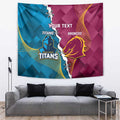 Custom Broncos And Titans Rugby 2024 Tapestry Dynamic Style