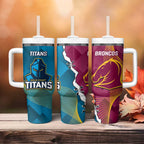 Broncos And Titans Rugby 2024 Tumbler With Handle Dynamic Style