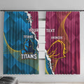 Custom Broncos And Titans Rugby 2024 Window Curtain Dynamic Style