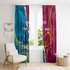 Custom Broncos And Titans Rugby 2024 Window Curtain Dynamic Style