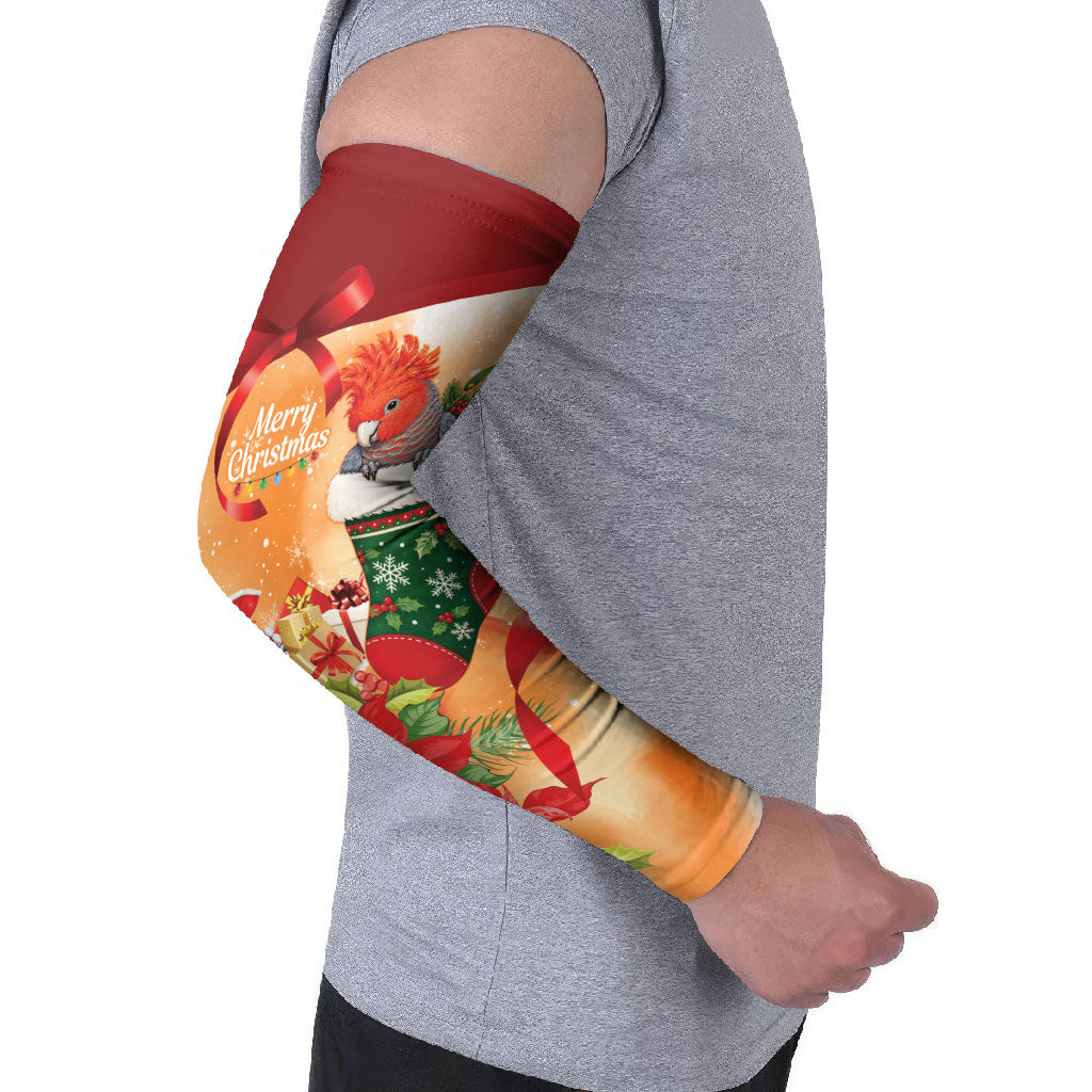 Gang-gang Cockatoo Christmas Australia Arm Sleeves Aussie Xmas Sock Coquette Bow
