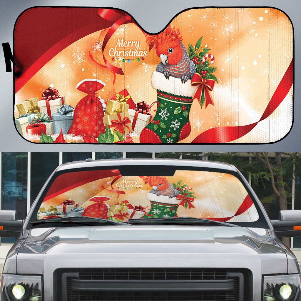 Gang-gang Cockatoo Christmas Australia Auto Sun Shade Aussie Xmas Sock Coquette Bow