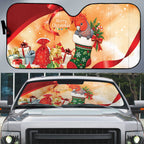 Gang-gang Cockatoo Christmas Australia Auto Sun Shade Aussie Xmas Sock Coquette Bow