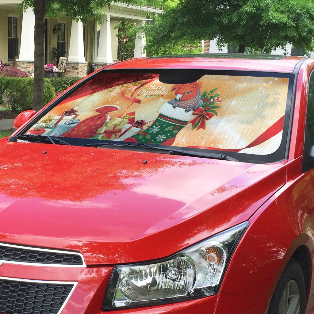 Gang-gang Cockatoo Christmas Australia Auto Sun Shade Aussie Xmas Sock Coquette Bow
