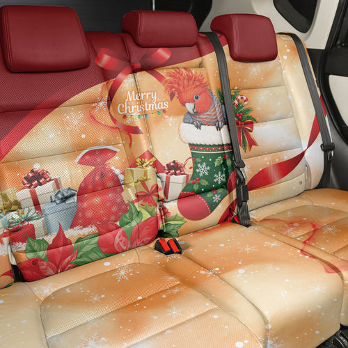 Gang-gang Cockatoo Christmas Australia Back Car Seat Cover Aussie Xmas Sock Coquette Bow