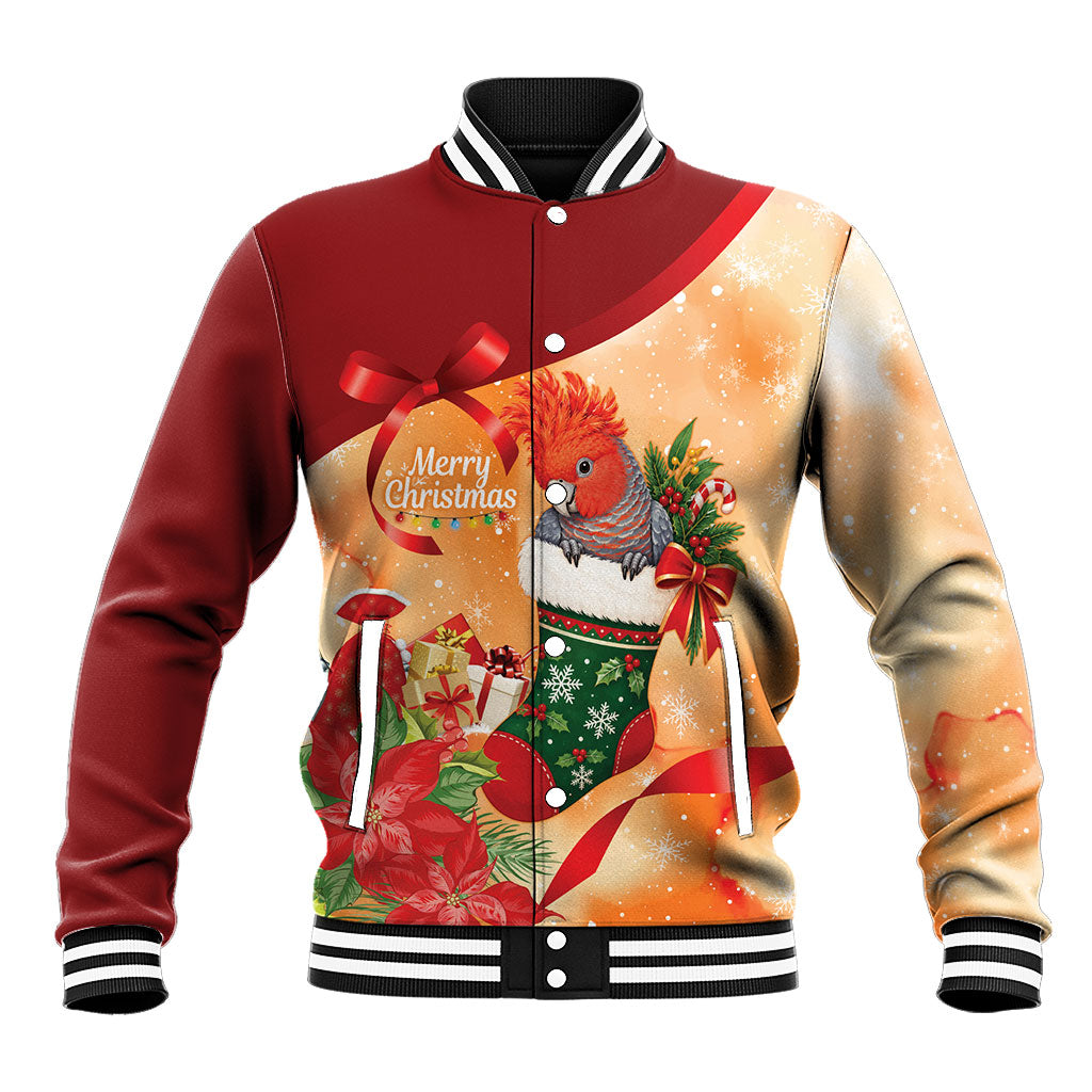 Gang-gang Cockatoo Christmas Australia Baseball Jacket Aussie Xmas Sock Coquette Bow