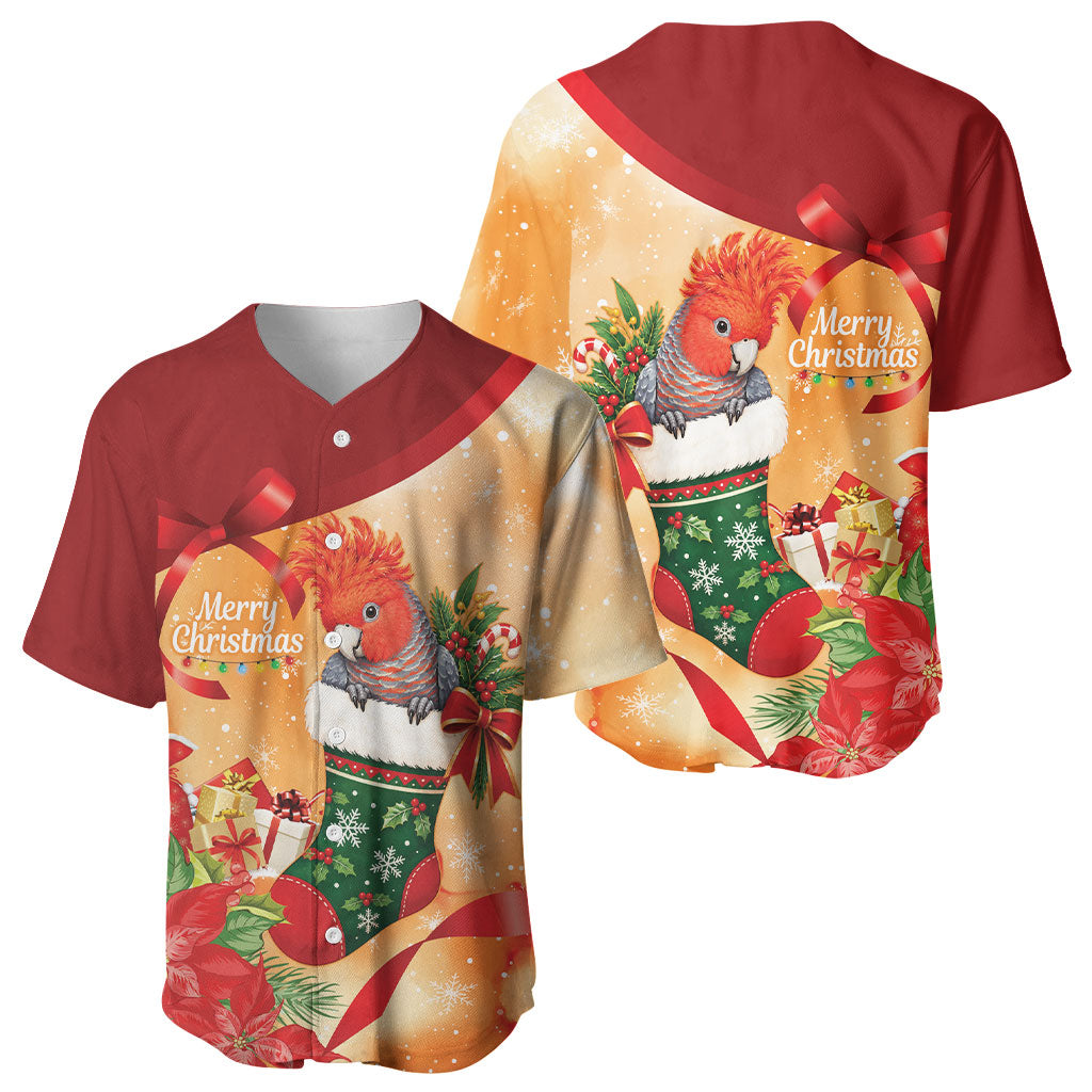 Gang-gang Cockatoo Christmas Australia Baseball Jersey Aussie Xmas Sock Coquette Bow