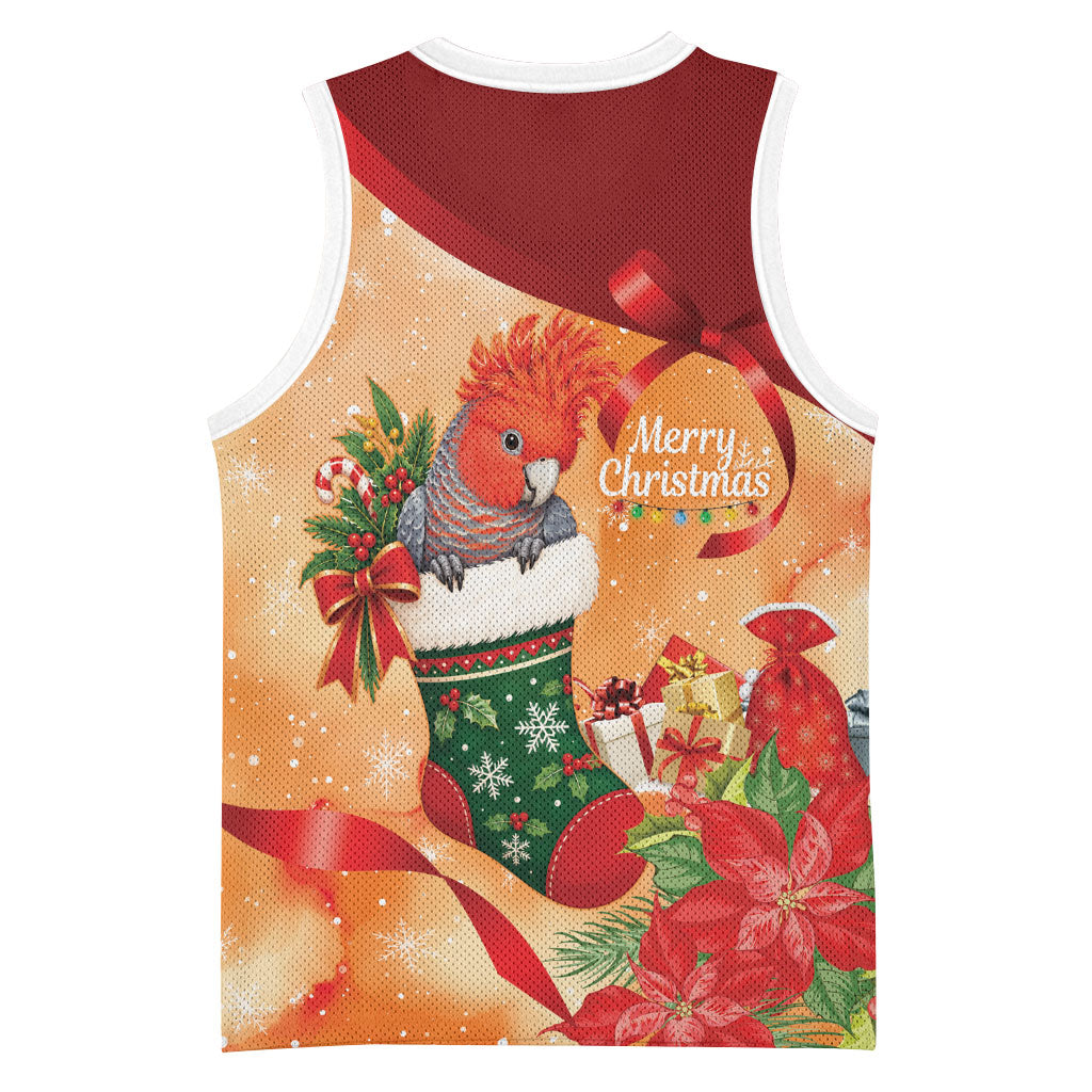 Gang-gang Cockatoo Christmas Australia Basketball Jersey Aussie Xmas Sock Coquette Bow