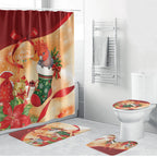 Gang-gang Cockatoo Christmas Australia Bathroom Set Aussie Xmas Sock Coquette Bow
