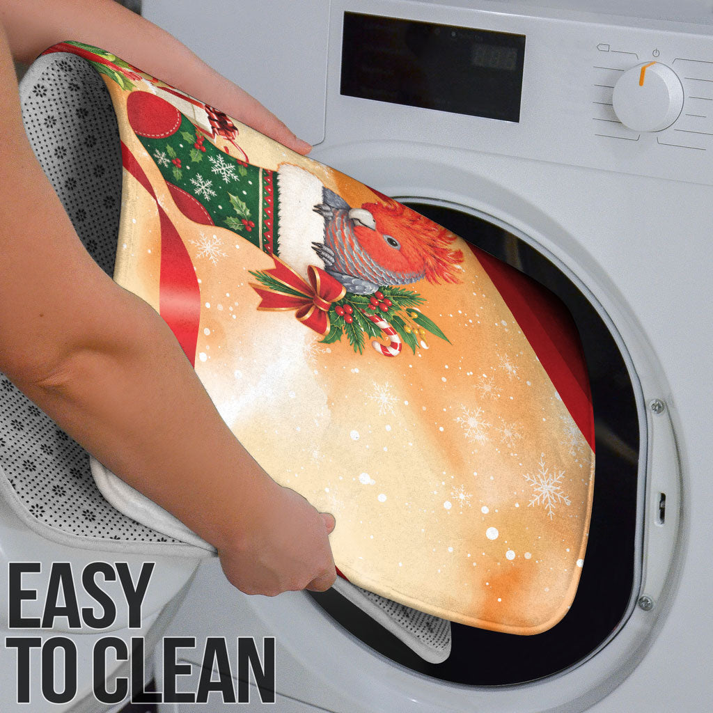 Gang-gang Cockatoo Christmas Australia Bathroom Set Aussie Xmas Sock Coquette Bow