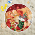 Gang-gang Cockatoo Christmas Australia Beach Blanket Aussie Xmas Sock Coquette Bow