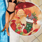 Gang-gang Cockatoo Christmas Australia Beach Blanket Aussie Xmas Sock Coquette Bow