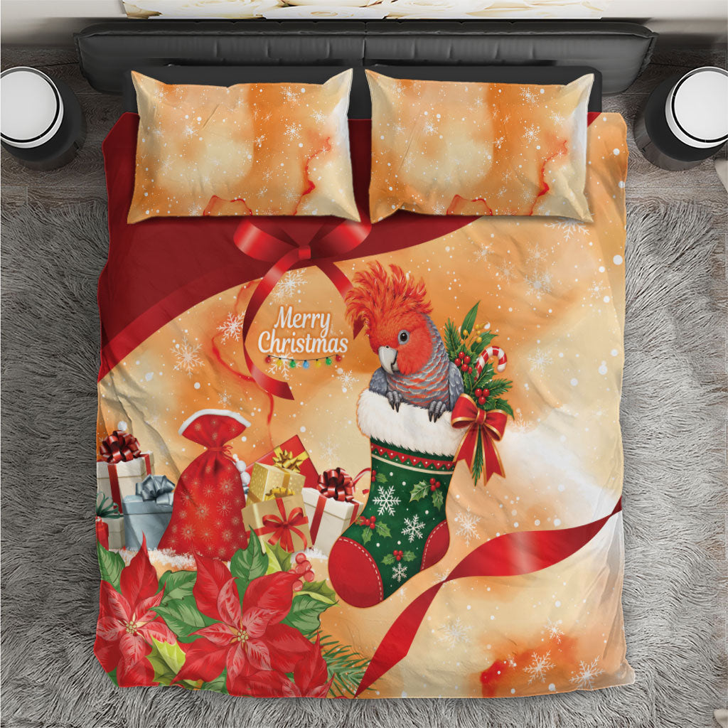 Gang-gang Cockatoo Christmas Australia Bedding Set Aussie Xmas Sock Coquette Bow