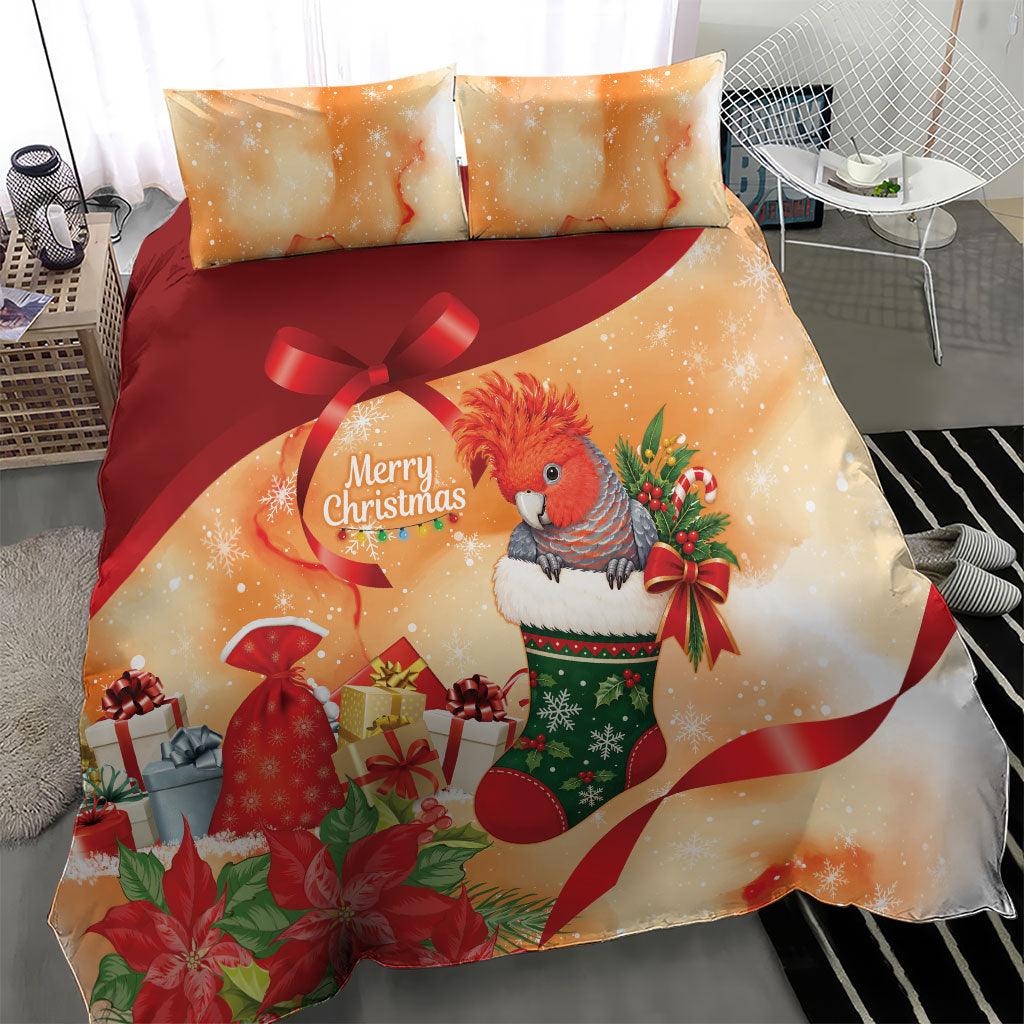 Gang-gang Cockatoo Christmas Australia Bedding Set Aussie Xmas Sock Coquette Bow
