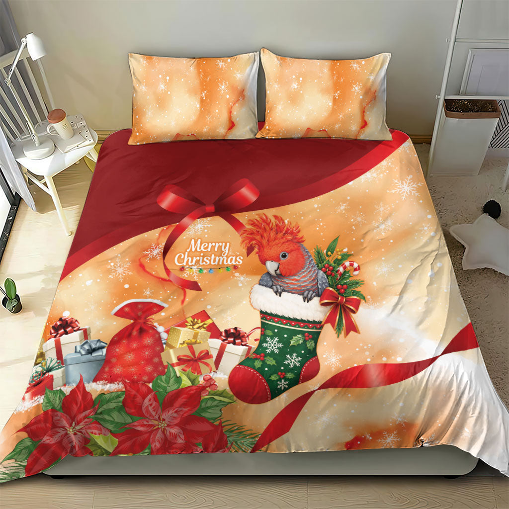 Gang-gang Cockatoo Christmas Australia Bedding Set Aussie Xmas Sock Coquette Bow