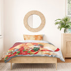Gang-gang Cockatoo Christmas Australia Bedding Set Aussie Xmas Sock Coquette Bow