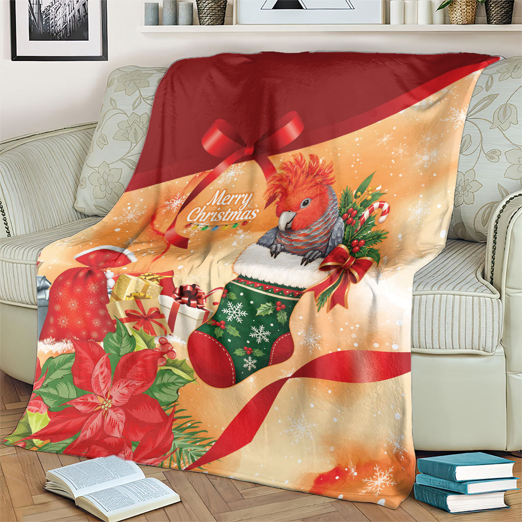 Gang-gang Cockatoo Christmas Australia Blanket Aussie Xmas Sock Coquette Bow