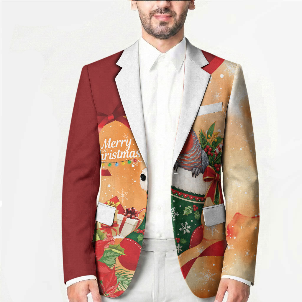 Gang-gang Cockatoo Christmas Australia Blazer Aussie Xmas Sock Coquette Bow