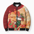 Gang-gang Cockatoo Christmas Australia Bomber Puffer Jacket Aussie Xmas Sock Coquette Bow