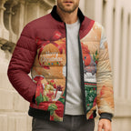 Gang-gang Cockatoo Christmas Australia Bomber Puffer Jacket Aussie Xmas Sock Coquette Bow