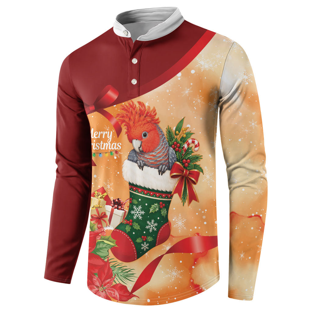 Gang-gang Cockatoo Christmas Australia Button Sweatshirt Aussie Xmas Sock Coquette Bow