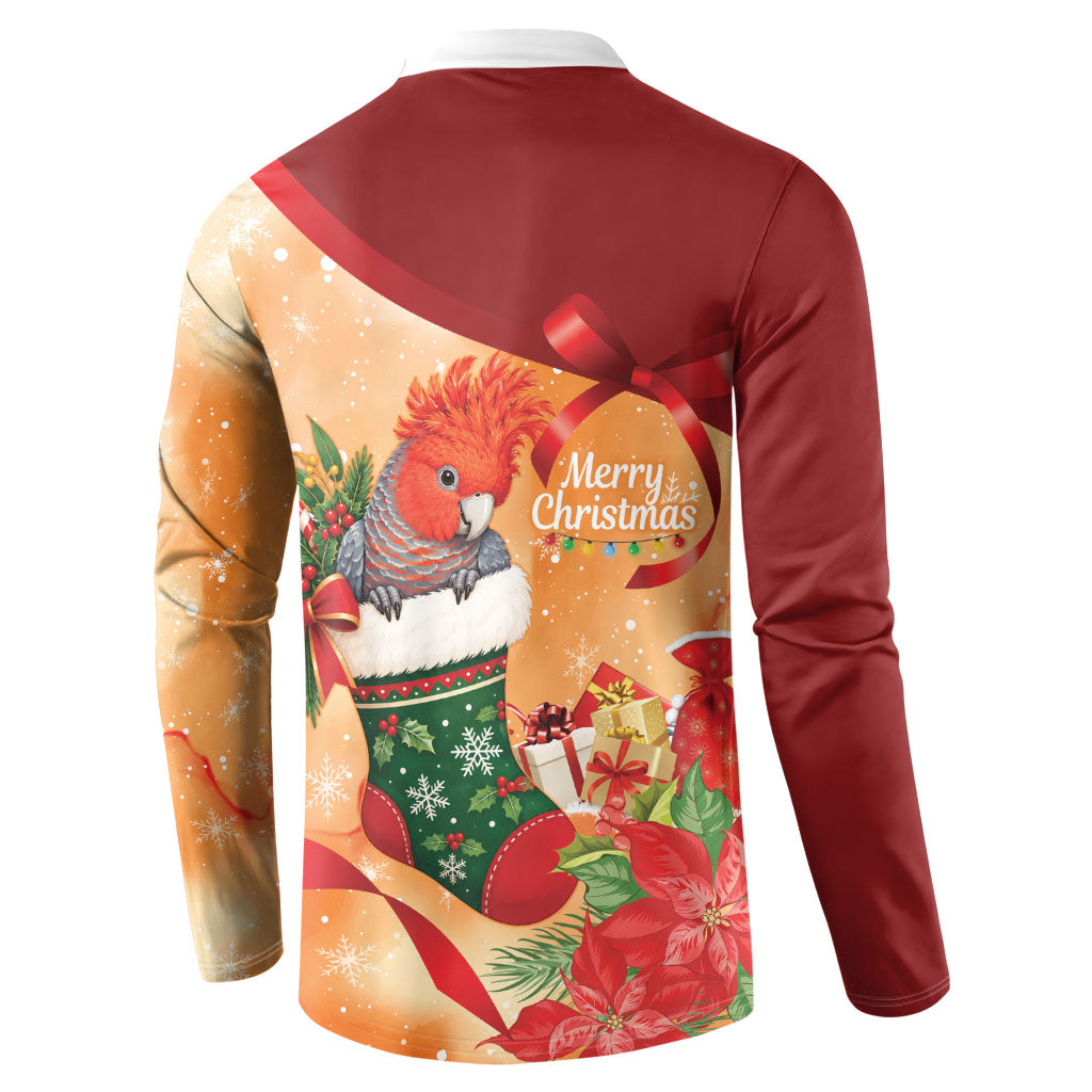 Gang-gang Cockatoo Christmas Australia Button Sweatshirt Aussie Xmas Sock Coquette Bow
