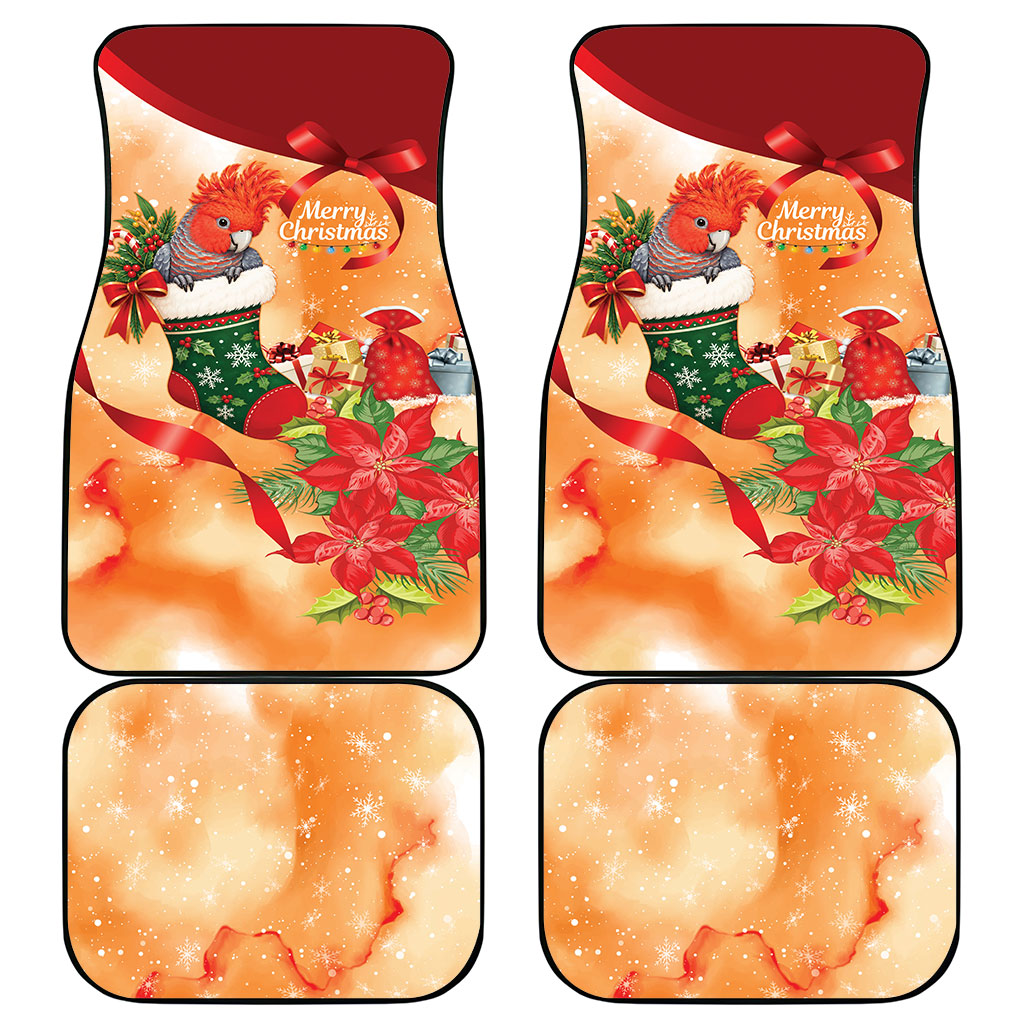 Gang-gang Cockatoo Christmas Australia Car Mats Aussie Xmas Sock Coquette Bow
