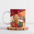 Gang-gang Cockatoo Christmas Australia Ceramic Mug Aussie Xmas Sock Coquette Bow