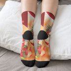 Gang-gang Cockatoo Christmas Australia Crew Socks Aussie Xmas Sock Coquette Bow