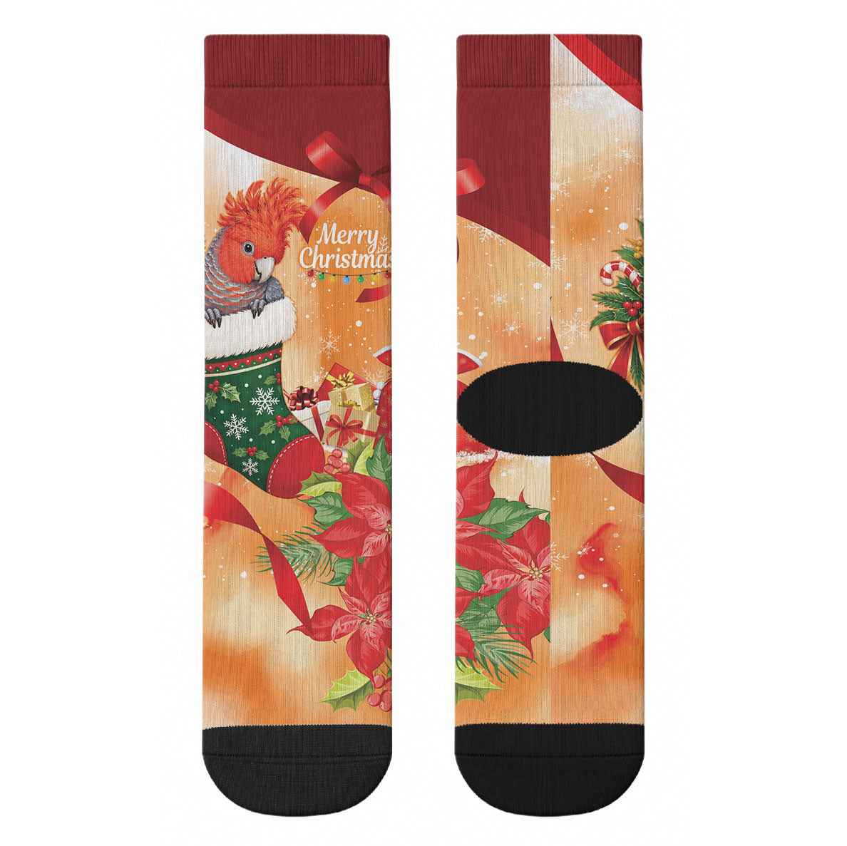 Gang-gang Cockatoo Christmas Australia Crew Socks Aussie Xmas Sock Coquette Bow