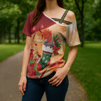 Gang-gang Cockatoo Christmas Australia Cross Shoulder Shirt Aussie Xmas Sock Coquette Bow
