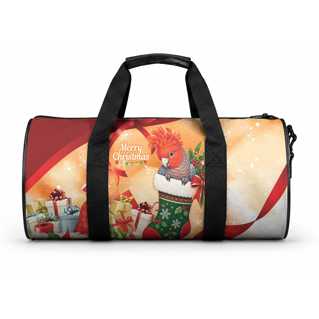 Gang-gang Cockatoo Christmas Australia Duffle Bag Aussie Xmas Sock Coquette Bow