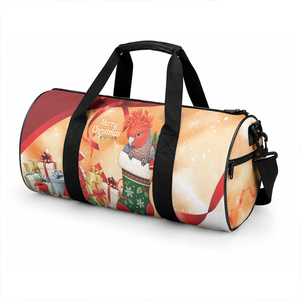 Gang-gang Cockatoo Christmas Australia Duffle Bag Aussie Xmas Sock Coquette Bow