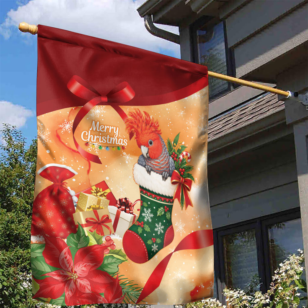 Gang-gang Cockatoo Christmas Australia Garden Flag Aussie Xmas Sock Coquette Bow