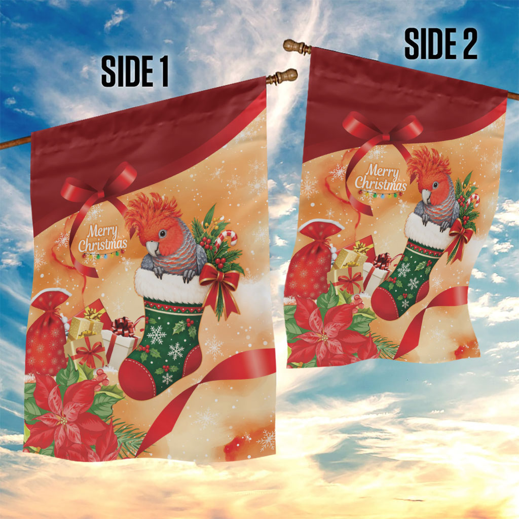 Gang-gang Cockatoo Christmas Australia Garden Flag Aussie Xmas Sock Coquette Bow