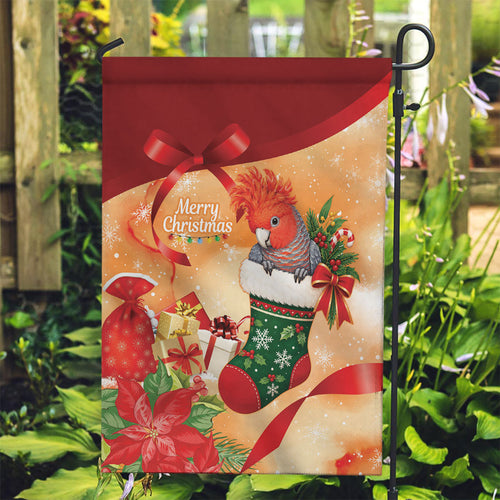 Gang-gang Cockatoo Christmas Australia Garden Flag Aussie Xmas Sock Coquette Bow