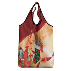 Gang-gang Cockatoo Christmas Australia Grocery Bag Aussie Xmas Sock Coquette Bow