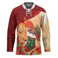 Gang-gang Cockatoo Christmas Australia Hockey Jersey Aussie Xmas Sock Coquette Bow