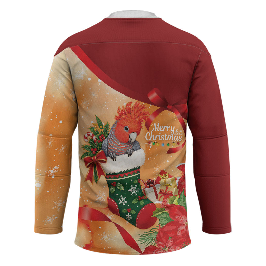 Gang-gang Cockatoo Christmas Australia Hockey Jersey Aussie Xmas Sock Coquette Bow