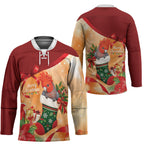 Gang-gang Cockatoo Christmas Australia Hockey Jersey Aussie Xmas Sock Coquette Bow